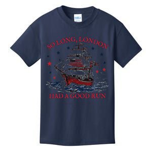 So Long London 4th Of July 1776 Usa Spatriotic Kids T-Shirt