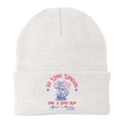 So Long London Had A Good Run Funny 4th Of July Knit Cap Winter Beanie