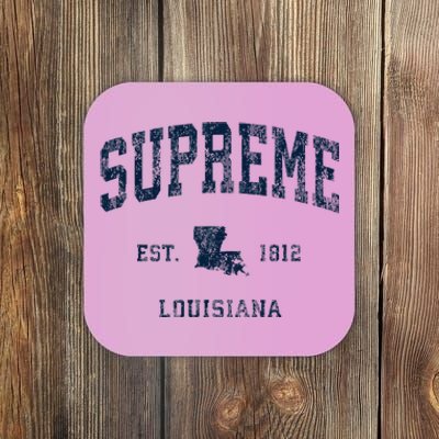 Supreme Louisiana La Vintage Athletic Sports Design Coaster