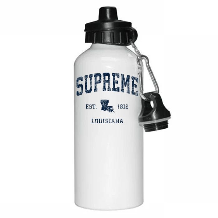 Supreme Louisiana La Vintage Athletic Sports Design Aluminum Water Bottle