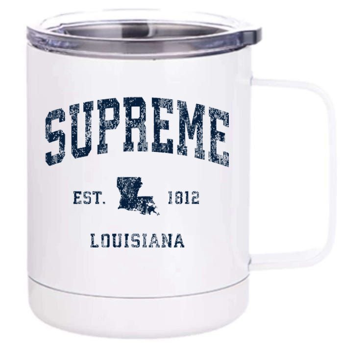 Supreme Louisiana La Vintage Athletic Sports Design 12 oz Stainless Steel Tumbler Cup