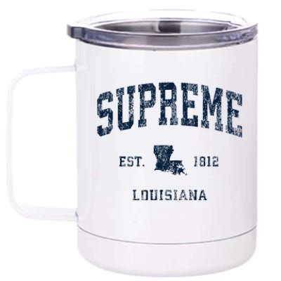 Supreme Louisiana La Vintage Athletic Sports Design 12 oz Stainless Steel Tumbler Cup