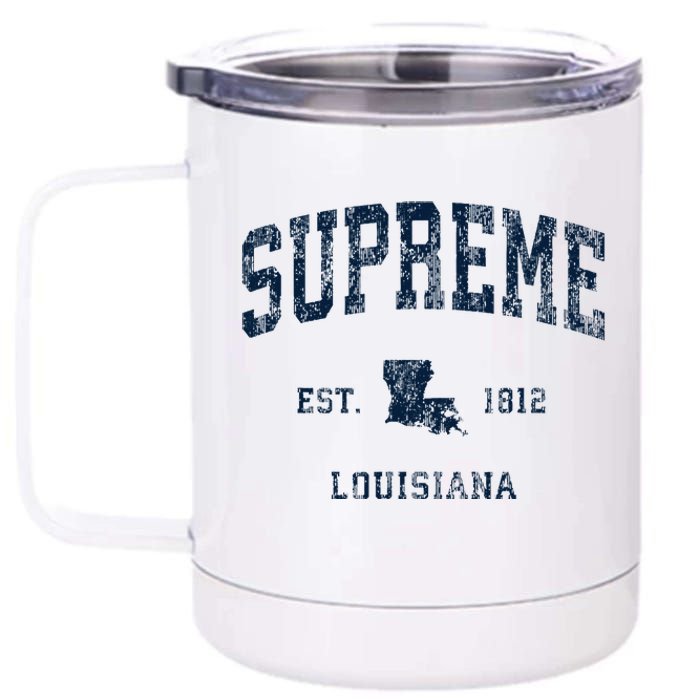 Supreme Louisiana La Vintage Athletic Sports Design 12 oz Stainless Steel Tumbler Cup