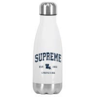 Supreme Louisiana La Vintage Athletic Sports Design Stainless Steel Insulated Water Bottle