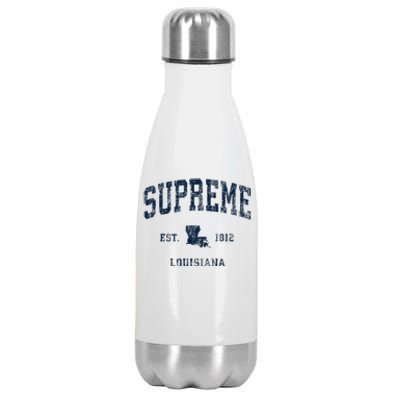 Supreme Louisiana La Vintage Athletic Sports Design Stainless Steel Insulated Water Bottle