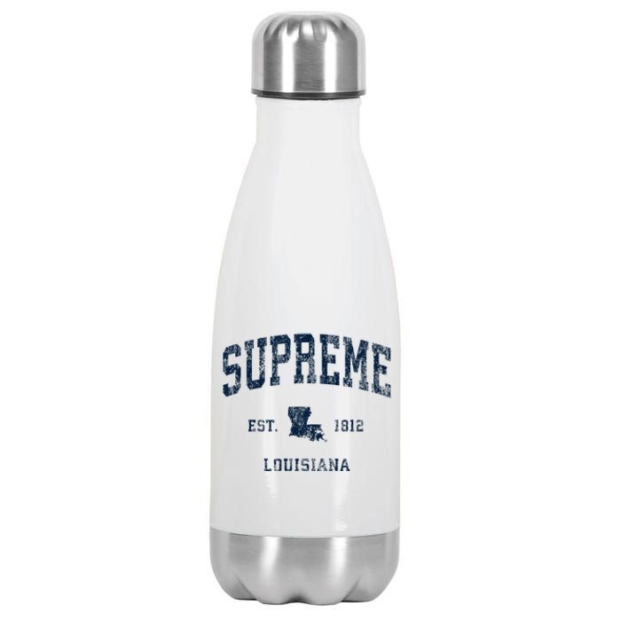 Supreme Louisiana La Vintage Athletic Sports Design Stainless Steel Insulated Water Bottle