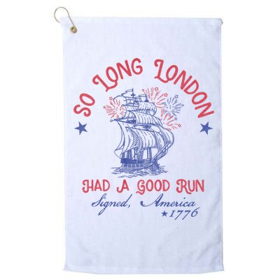 So Long London 4th Of July 1776 Usa Patriotic Golf Towel
