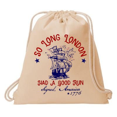 So Long London 4th Of July Drawstring Bag