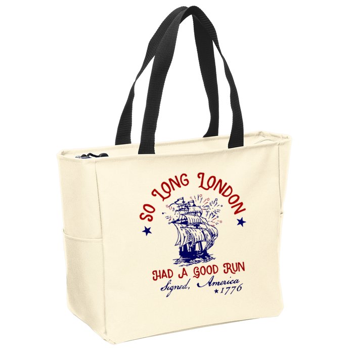 So Long London 4th Of July Zip Tote Bag