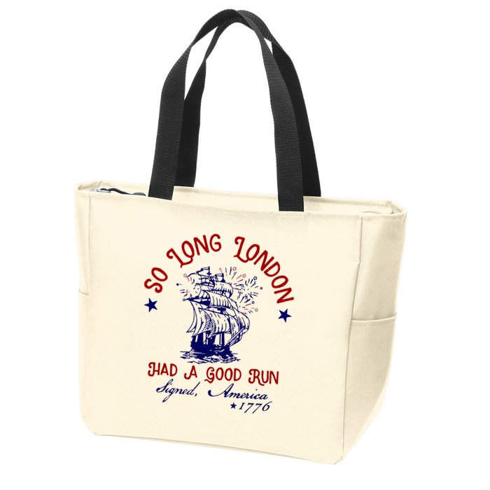 So Long London 4th Of July Zip Tote Bag