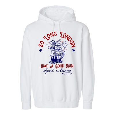 So Long London 4th Of July Garment-Dyed Fleece Hoodie