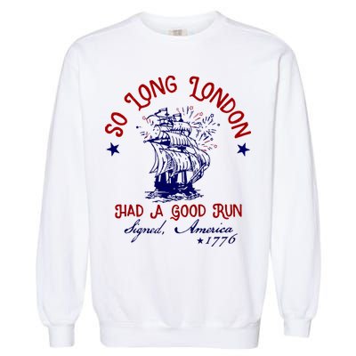 So Long London 4th Of July Garment-Dyed Sweatshirt