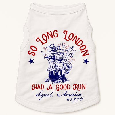 So Long London 4th Of July Doggie Tank