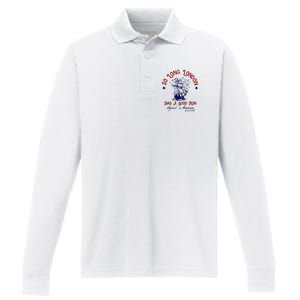 So Long London 4th Of July Performance Long Sleeve Polo