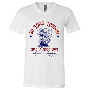 So Long London 4th Of July V-Neck T-Shirt