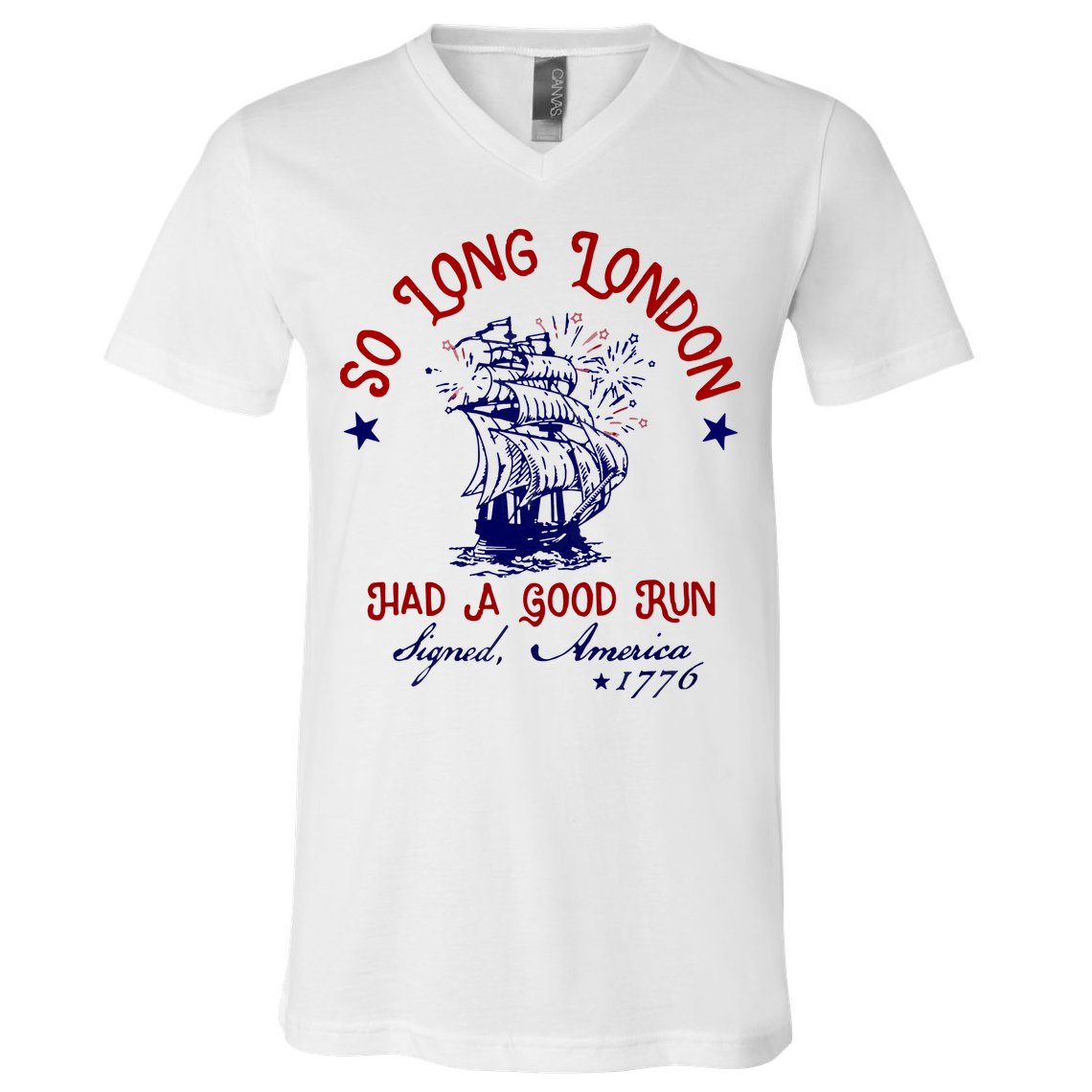 So Long London 4th Of July V-Neck T-Shirt