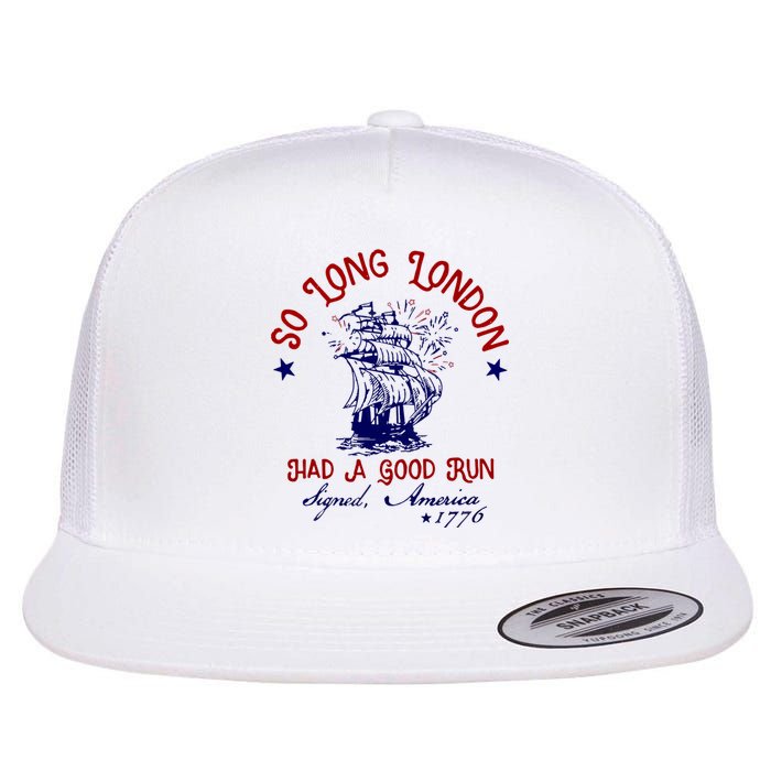 So Long London 4th Of July Flat Bill Trucker Hat