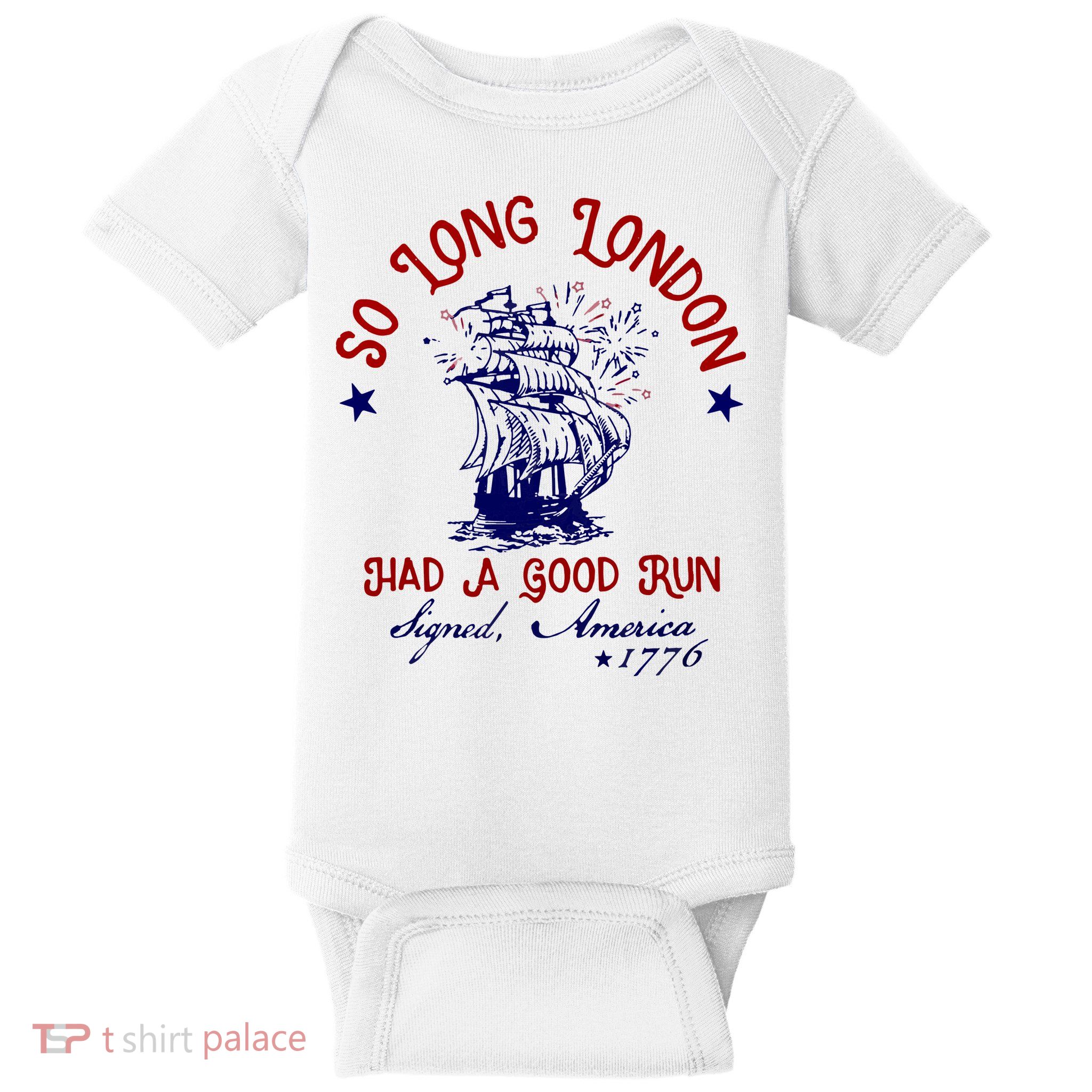 So Long London 4th Of July Baby Bodysuit