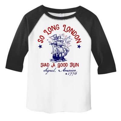 So Long London 4th Of July Toddler Fine Jersey T-Shirt