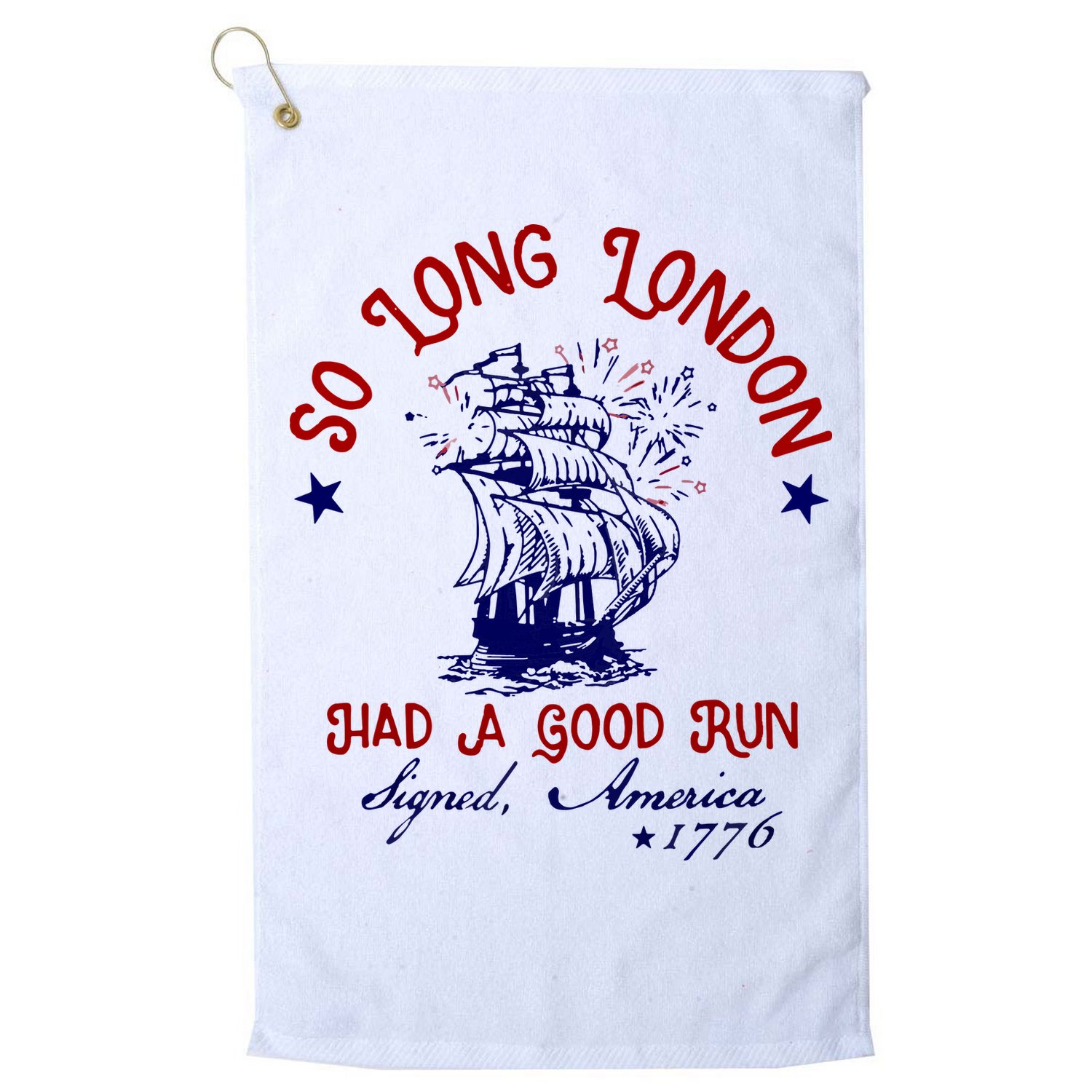 So Long London 4th Of July Golf Towel
