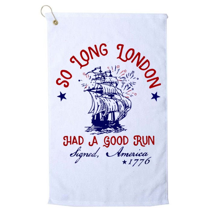 So Long London 4th Of July Golf Towel