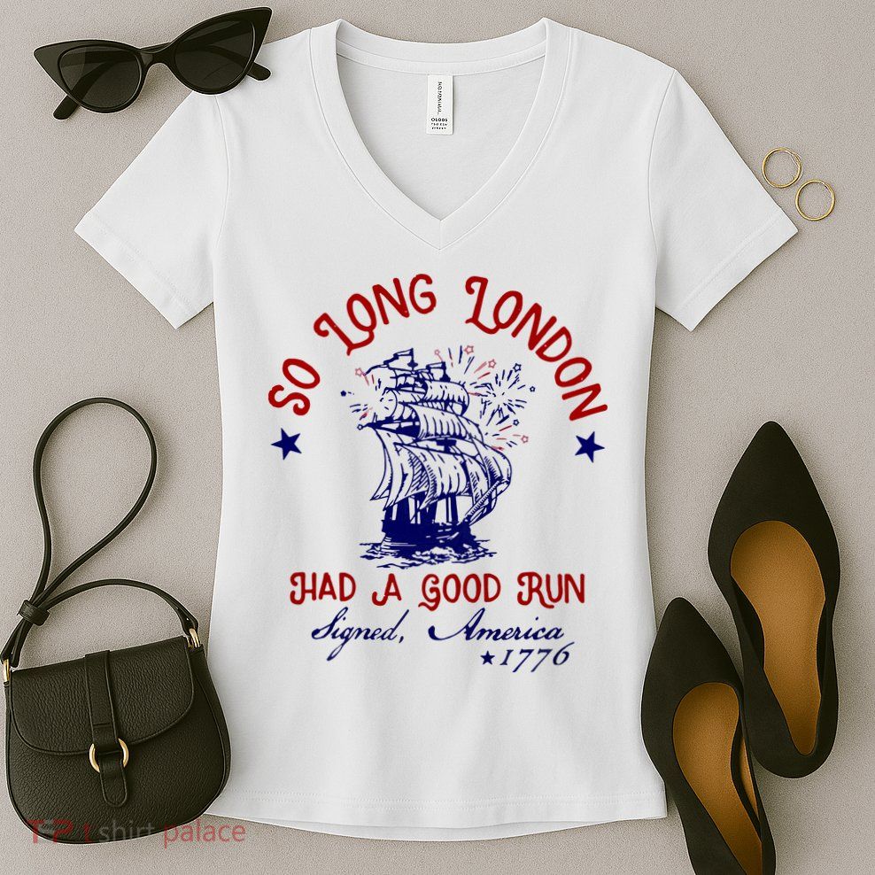 So Long London 4th Of July Women's V-Neck T-Shirt