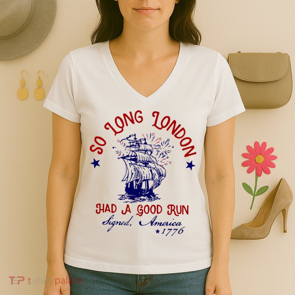 So Long London 4th Of July Women's V-Neck T-Shirt