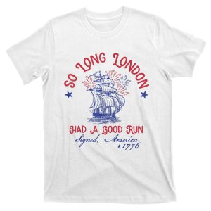 So Long London 4th Of July 1776 Usa Shirts Girl Patriotic T-Shirt