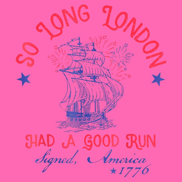 So Long London Had A Good Run Funny 4th Of July Stripe Pom Pom Beanie
