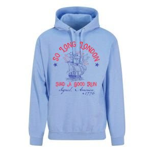 So Long London Had A Good Run Funny 4th Of July Unisex Surf Hoodie