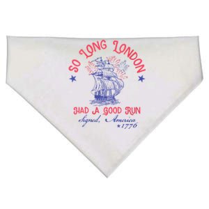 So Long London Had A Good Run Funny 4th Of July USA-Made Doggie Bandana