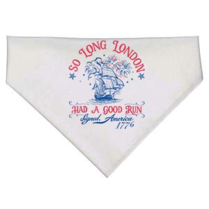 So Long London Had A Good Run Funny 4th Of July USA-Made Doggie Bandana