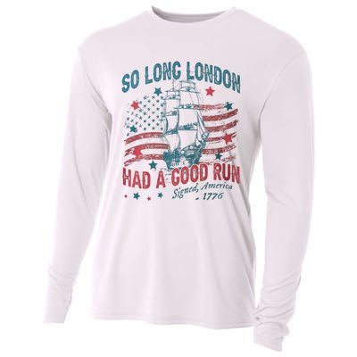 So Long London Had A Good Run Funny 4th Of July Cooling Performance Long Sleeve Crew