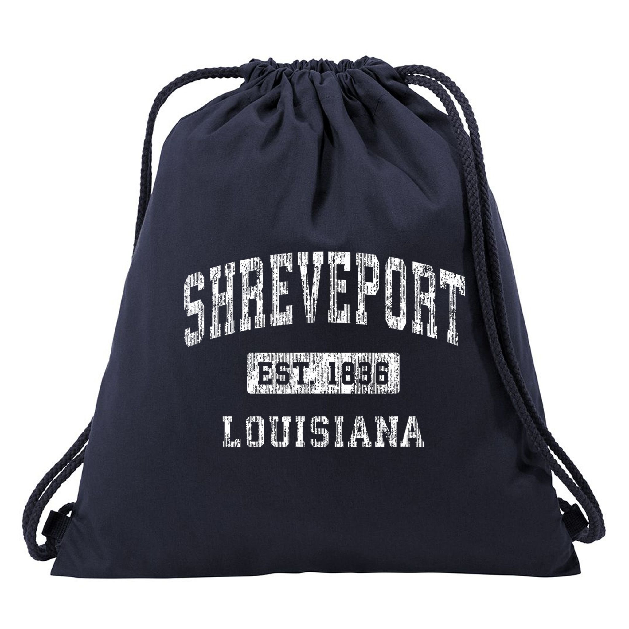 Shreveport Louisiana La Vintage Established Sports Drawstring Bag