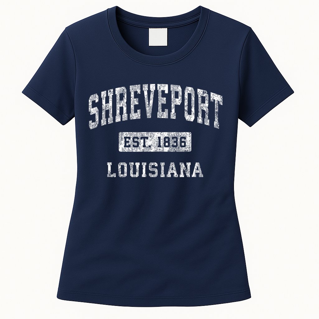 Shreveport Louisiana La Vintage Established Sports Womens T-Shirt