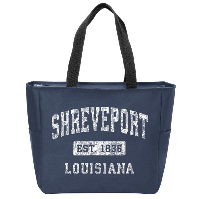 Shreveport Louisiana La Vintage Established Sports Zip Tote Bag