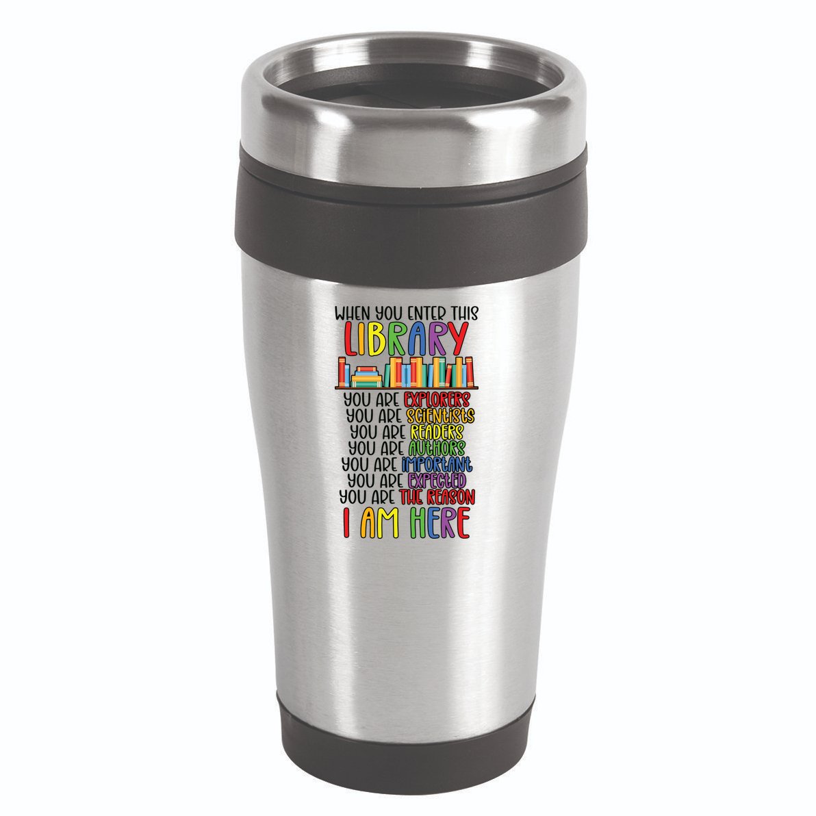 School Librarian Library Worker Appreciation 16oz Travel Tumbler