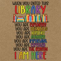 School Librarian Library Worker Appreciation Cotton Canvas Backpack