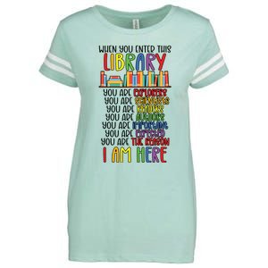 School Librarian Library Worker Appreciation Enza Ladies Jersey Football T-Shirt