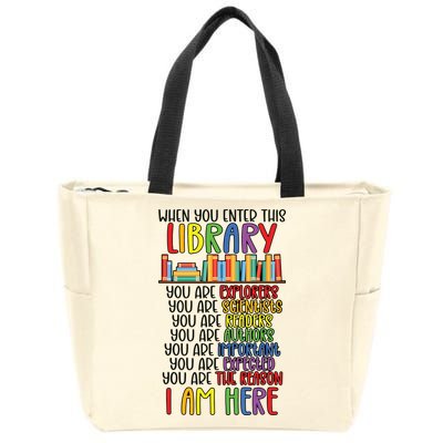 School Librarian Library Worker Appreciation Zip Tote Bag