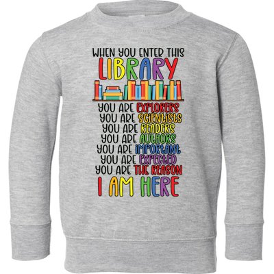 School Librarian Library Worker Appreciation Toddler Sweatshirt