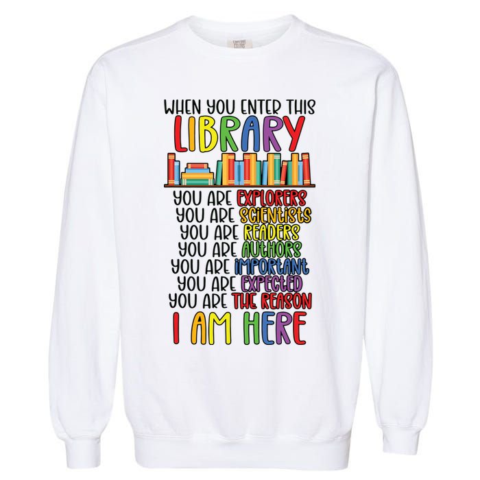 School Librarian Library Worker Appreciation Garment-Dyed Sweatshirt