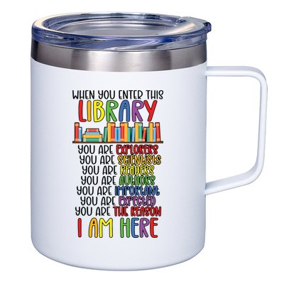 School Librarian Library Worker Appreciation 12oz Stainless Steel Coffee Mug