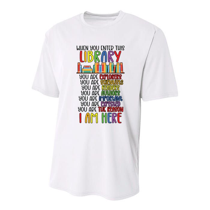 School Librarian Library Worker Appreciation Youth Performance Sprint T-Shirt