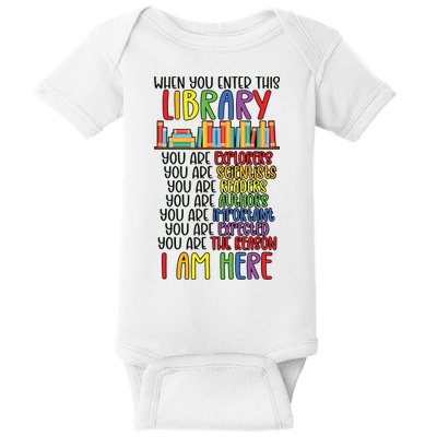 School Librarian Library Worker Appreciation Baby Bodysuit