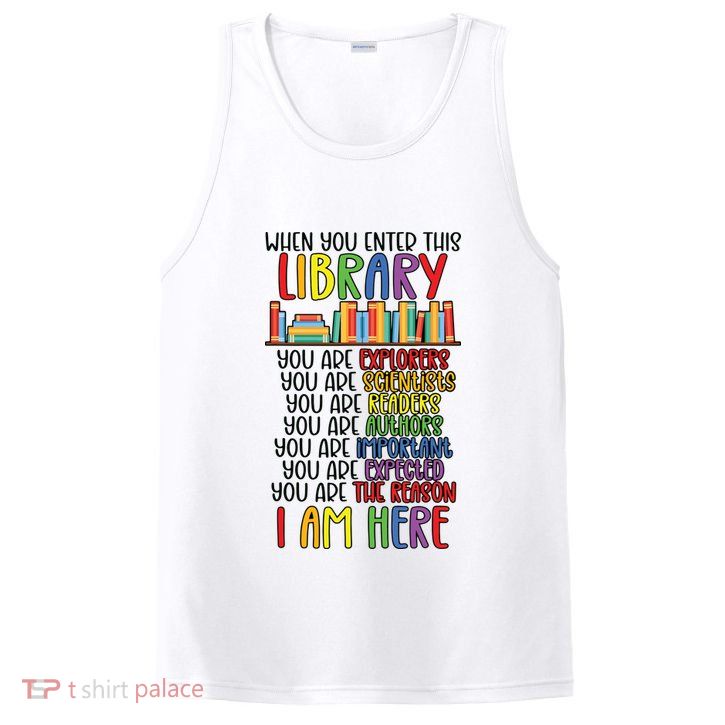 School Librarian Library Worker Appreciation PosiCharge Competitor Tank