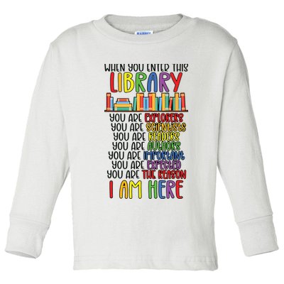 School Librarian Library Worker Appreciation Toddler Long Sleeve Shirt