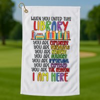 School Librarian Library Worker Appreciation Golf Towel