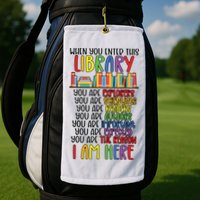 School Librarian Library Worker Appreciation Golf Towel