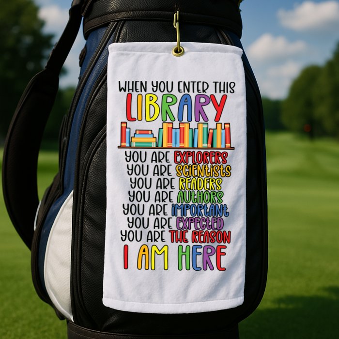 School Librarian Library Worker Appreciation Golf Towel
